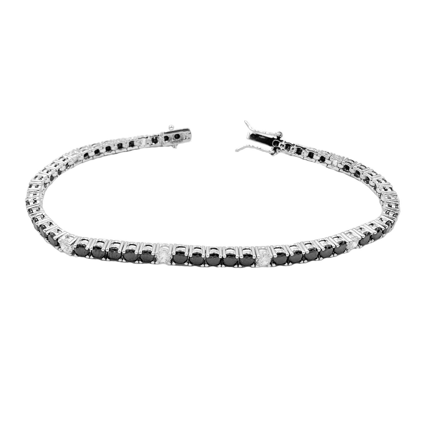 tennis in argento 925 bicolore