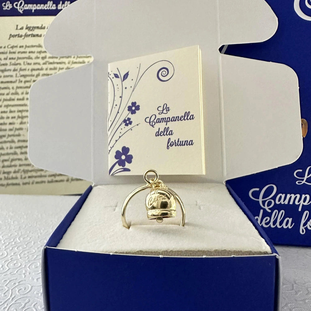 anello capri con campanella dorata