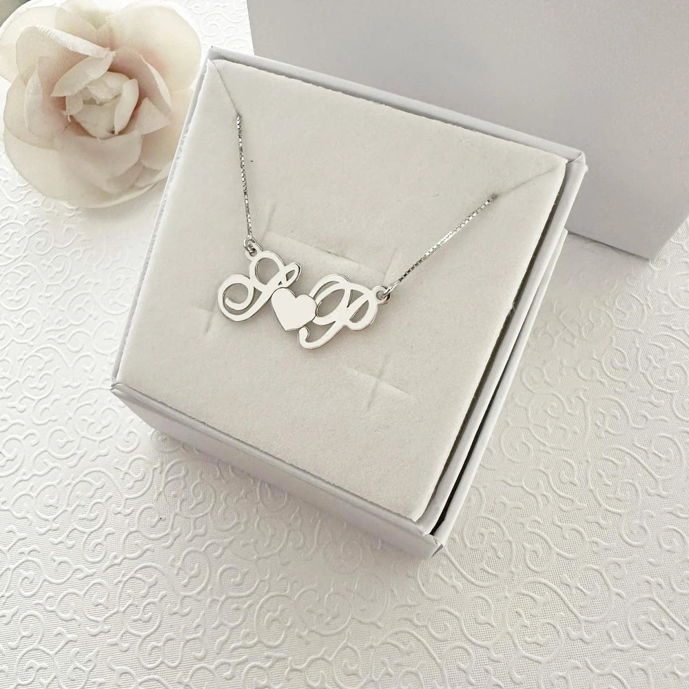 collana personalizzata iniziali simboli argento donna