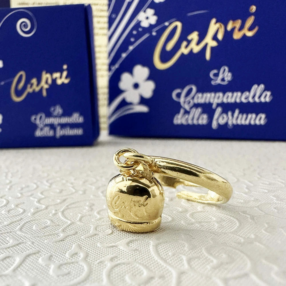 anello capri con campanella dorata