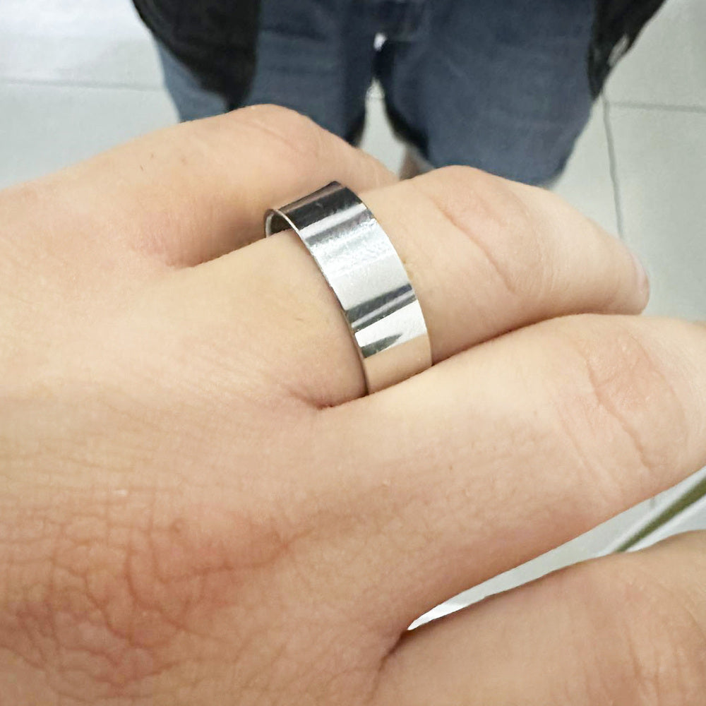 anello a fascia in argento