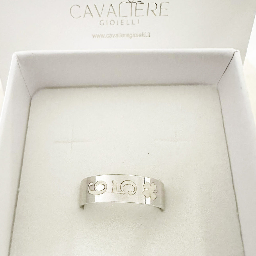 anello a fascia in argento