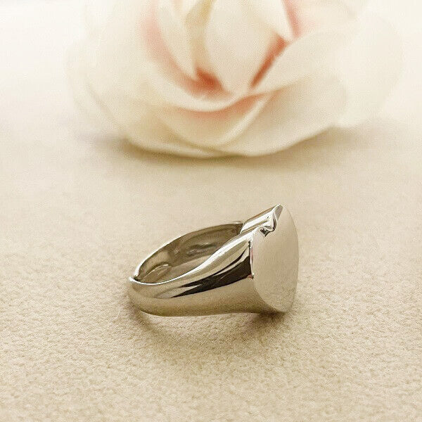 Anello chevalier argento cuore