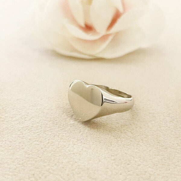 Anello chevalier argento cuore