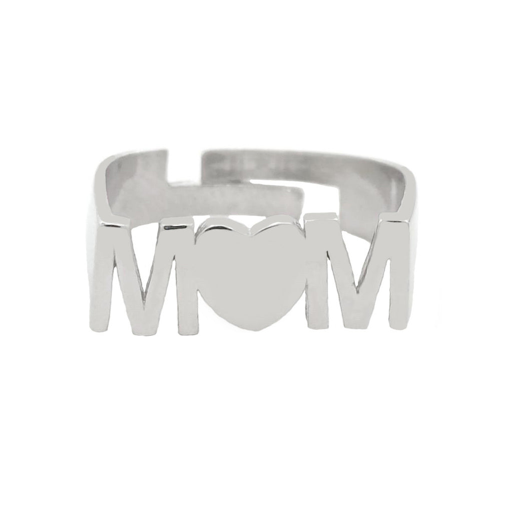 anello mom mamma argento 925