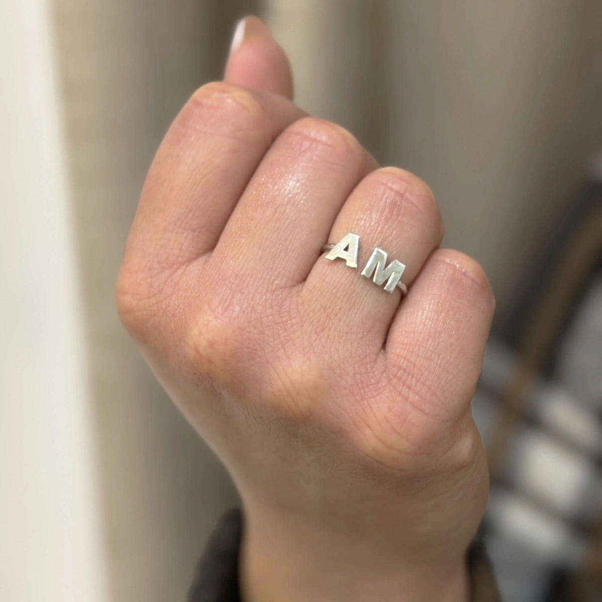 Anello Iniziale In Argento 925 CRYSLOVE – Regolabile, Lettera A-Z Con Zirconi 5A, Regalo Perfetto Per Anniversario E Festa Della Mamma
