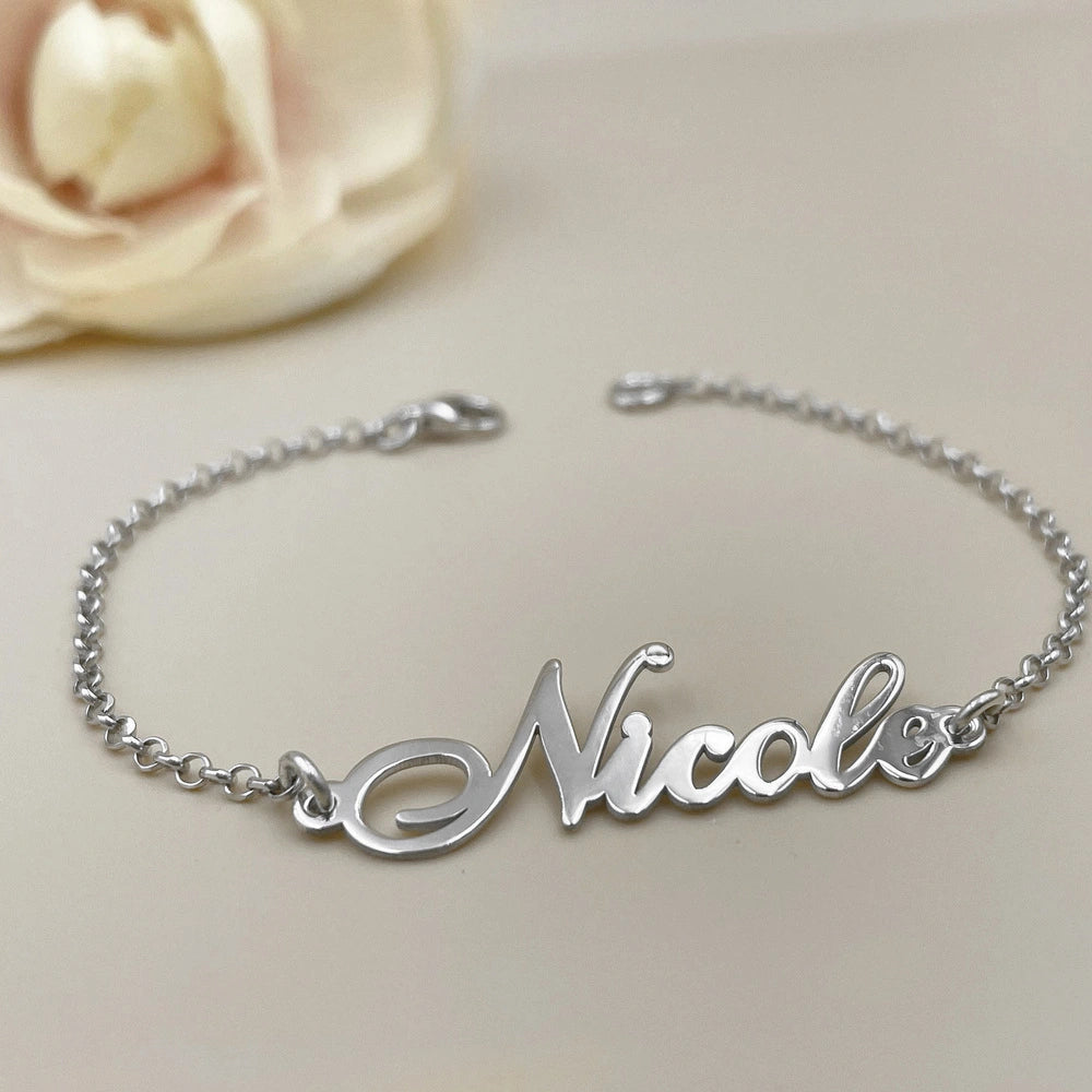 bracciale con nome personalizzato argento