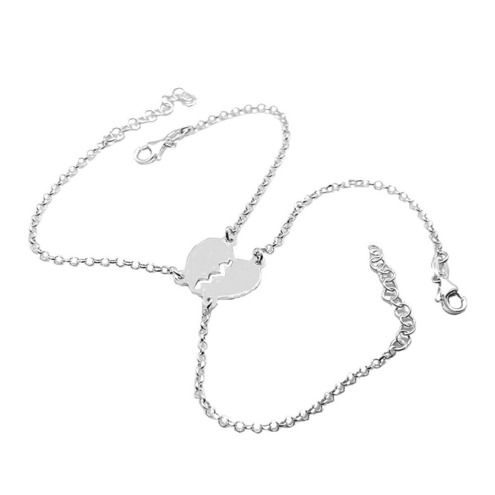 bracciale cuore spezzato argento