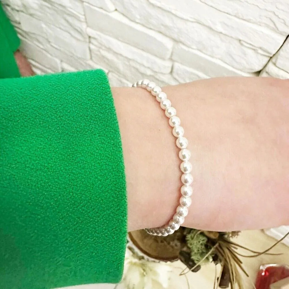 bracciale di perle in argento 925
