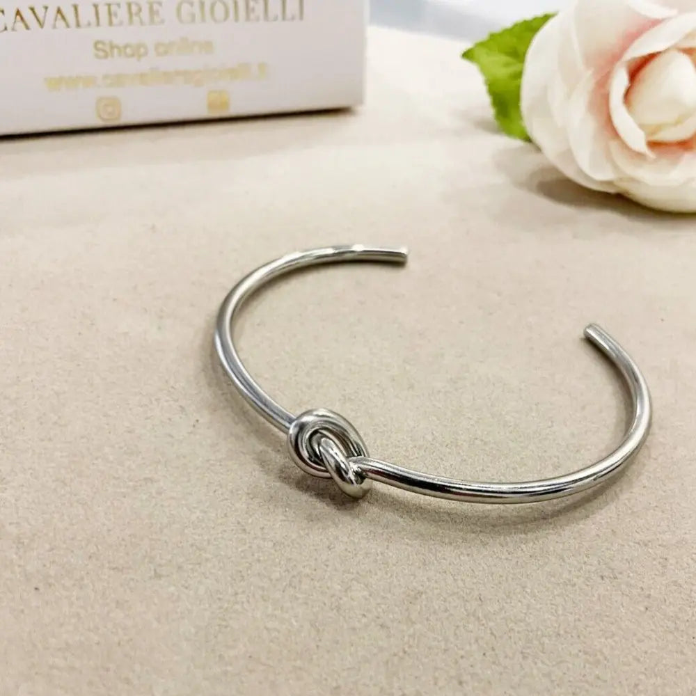 bracciale nodo rigido acciaio