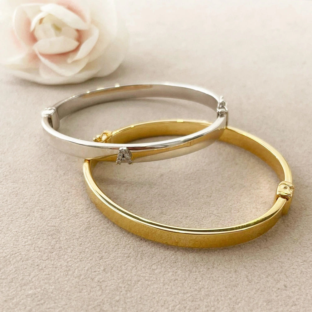 Bracciale Rigido Liscio in Argento 925 Fatto a Mano in Italia Bracciale Rigido Liscio in Argento 925 Fatto a Mano in Italia