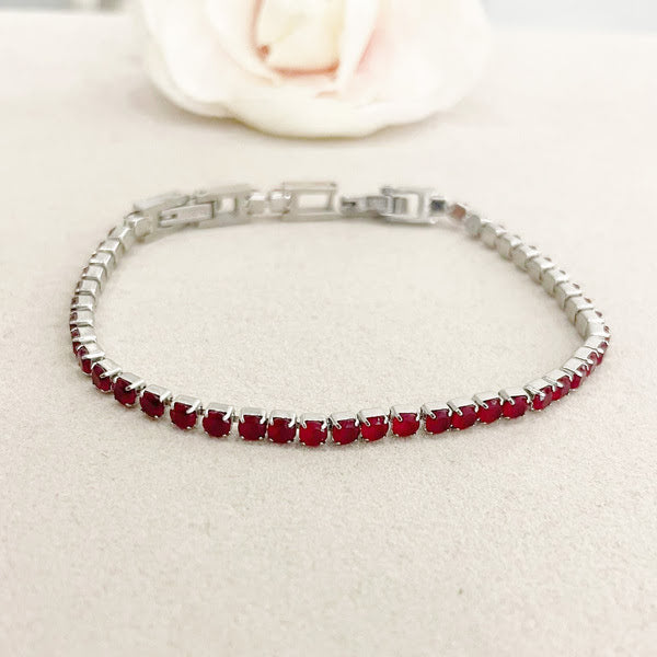 bracciale tennis acciaio uomo donna