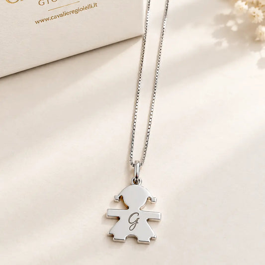 Collana Bimba Bimbo Bebè in Argento 925