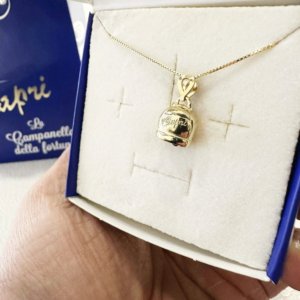 Collana Campanella Capri della fortuna in Argento 925 Dorato