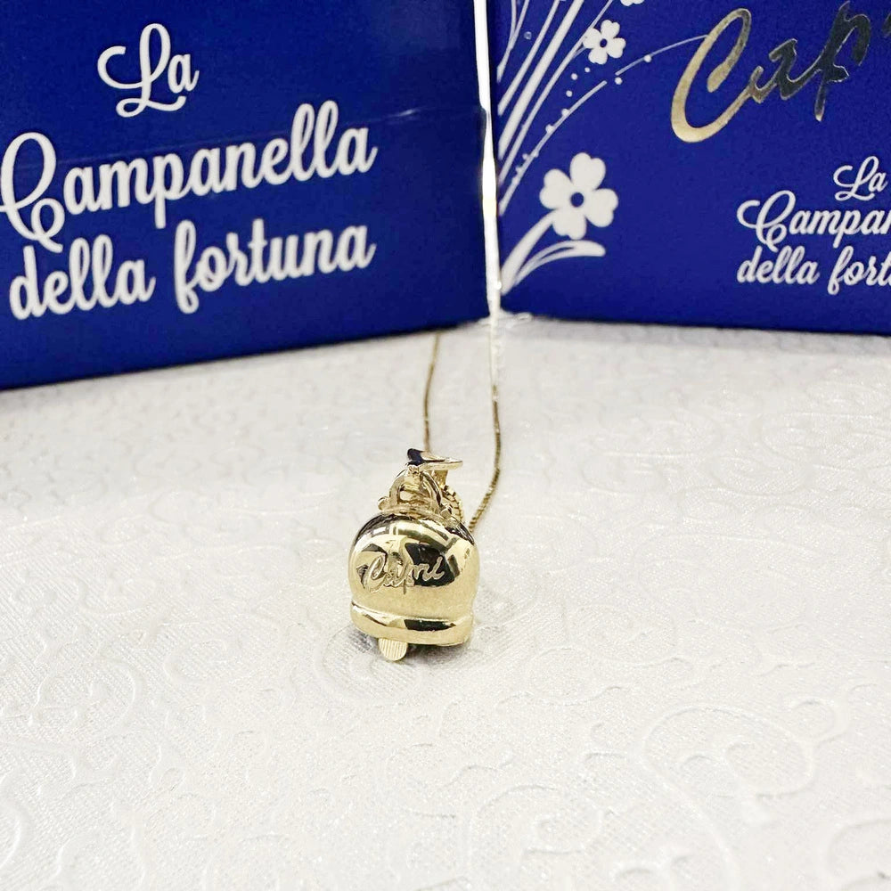 Collana Campanella Capri della fortuna in Argento 925 Dorato