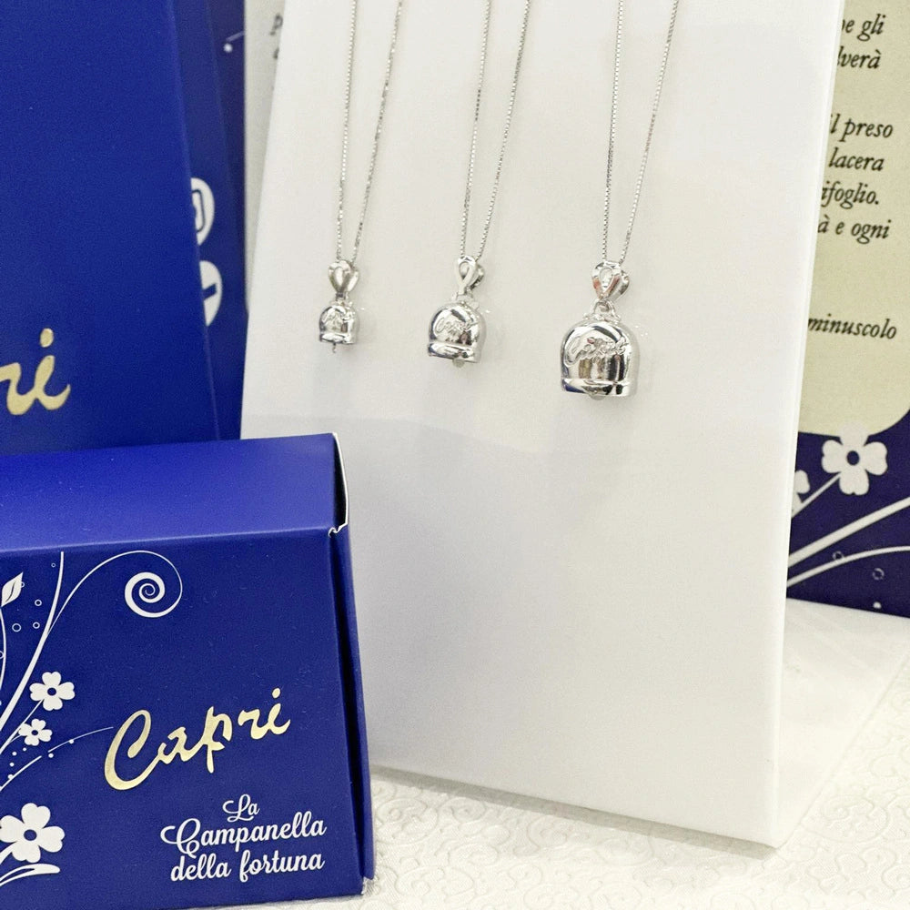 collana con campanella capri argento