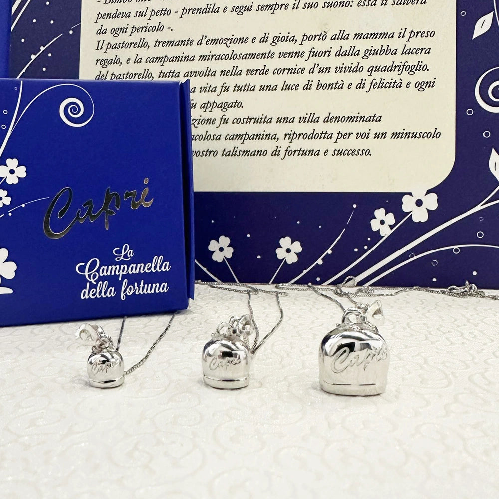collana con campanella capri argento