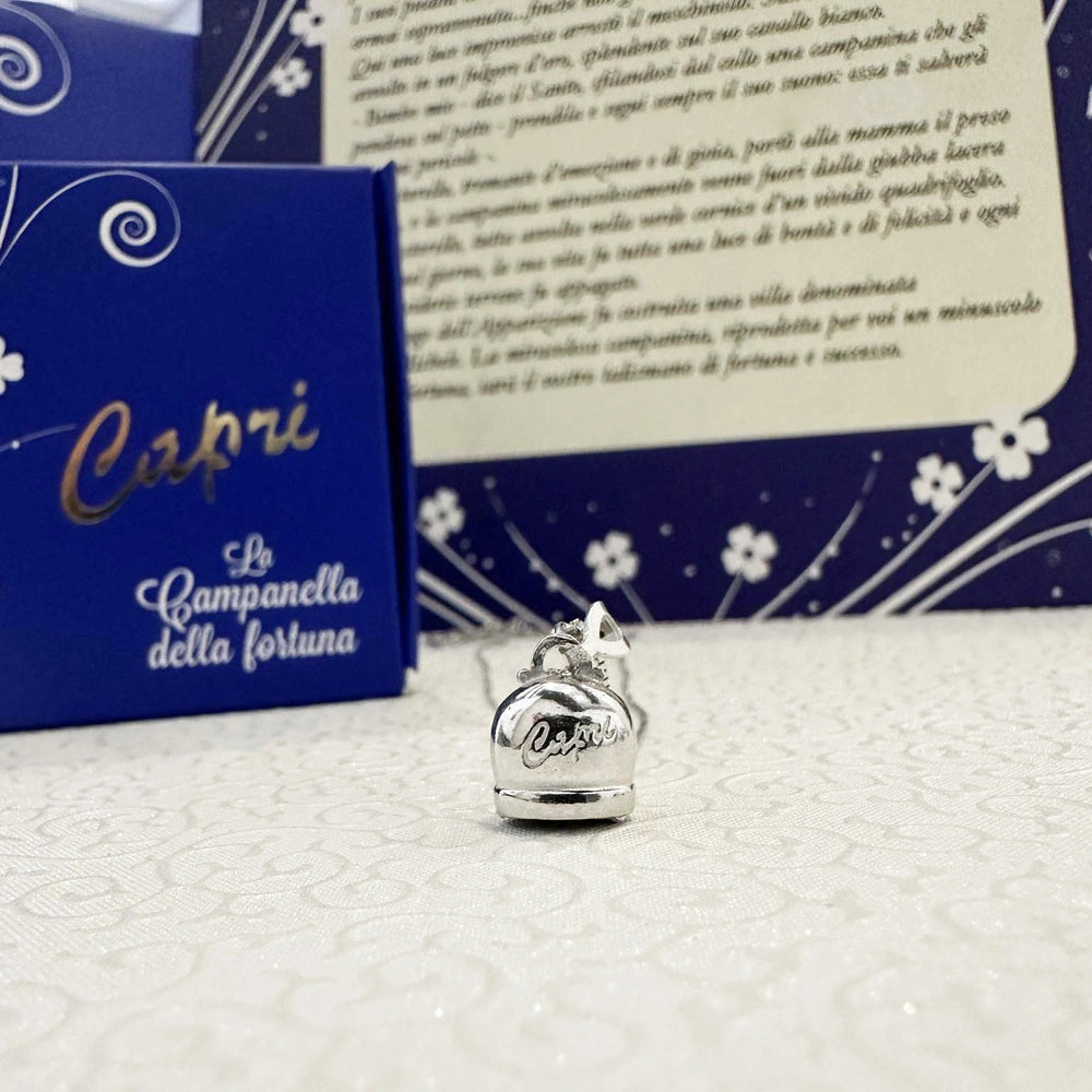collana con campanella capri argento