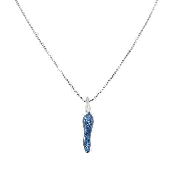 collana con cornetto blu