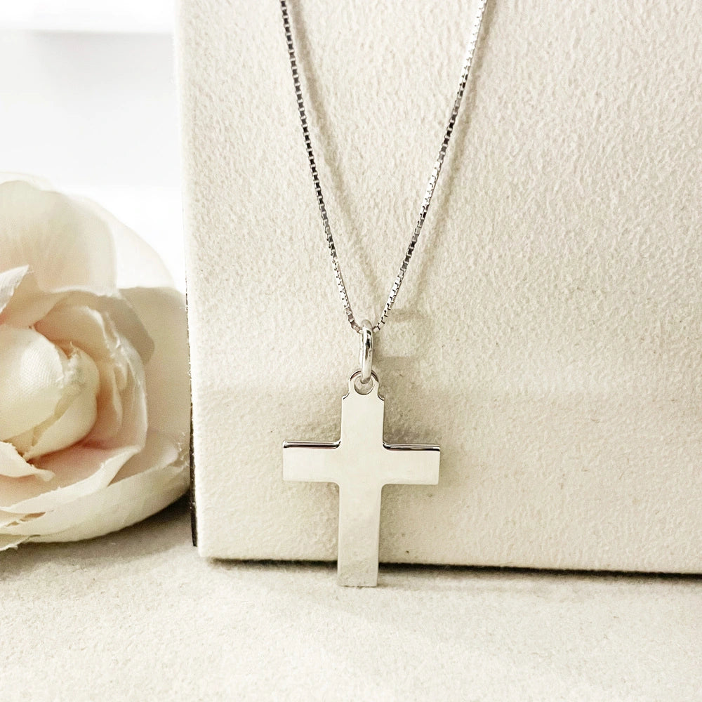 collana con croce argento