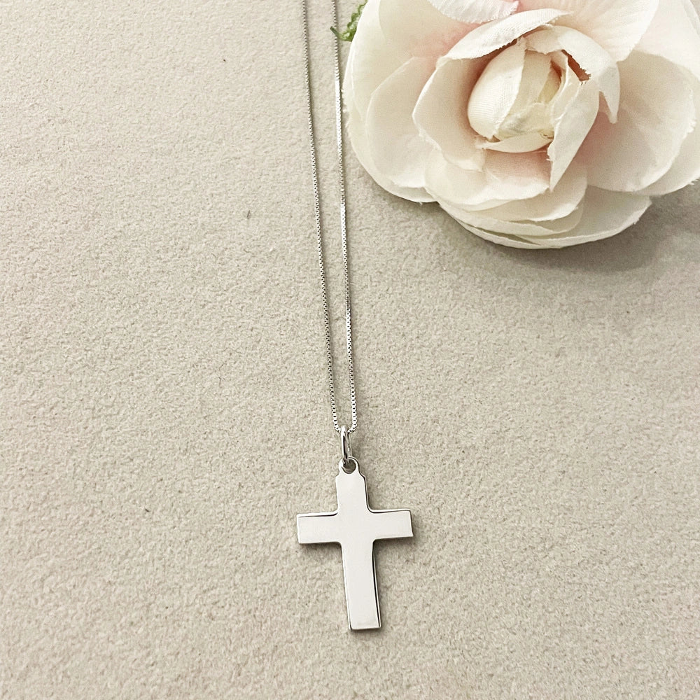 collana con croce argento