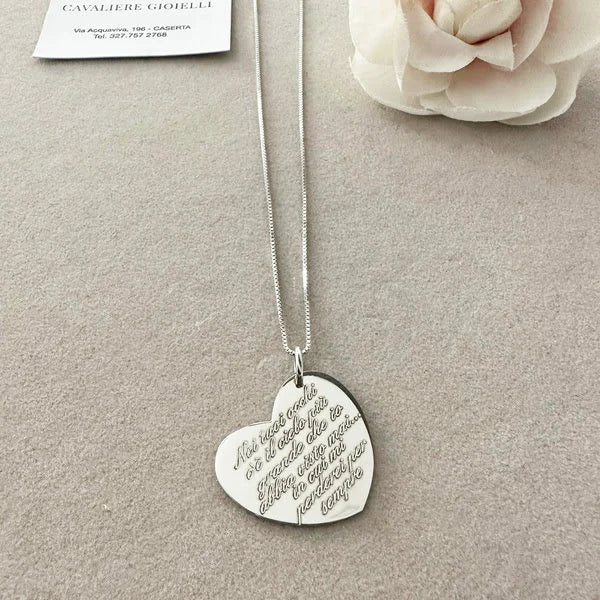 collana cuore personalizzato argento 925