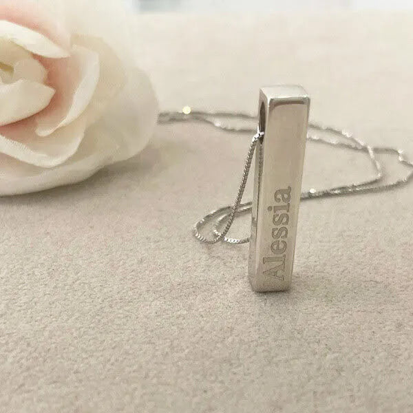 Collana con Nome in Argento Lingotto Personalizzato