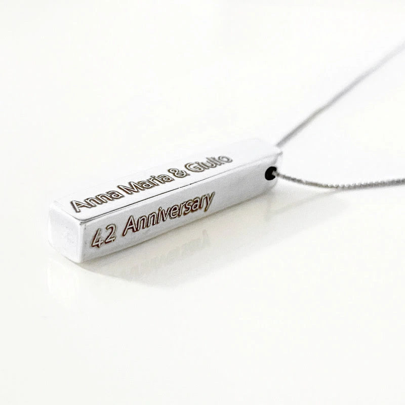 Collana con Nome in Argento Lingotto Personalizzato