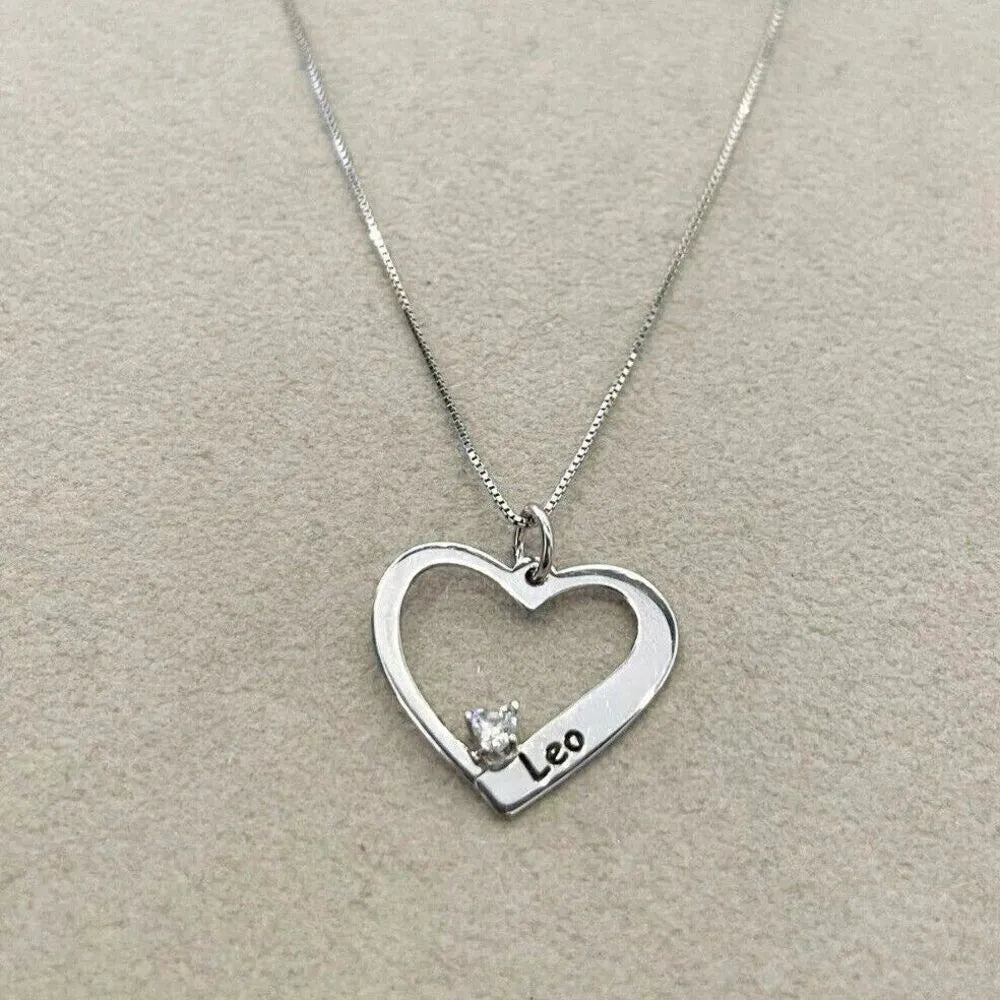 collana con cuore personalizzato in argento 925