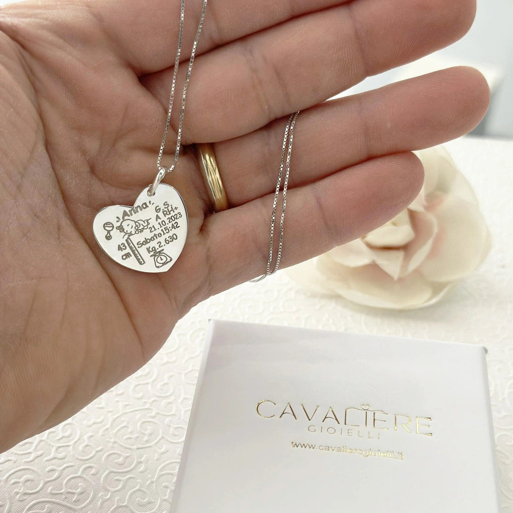 Collana Con Pietra Di Nascita In Argento 925 Personalizzata - Regalo Di Compleanno Per Donna