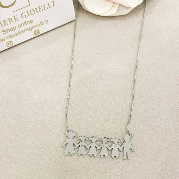collana famiglia argento personalizzata