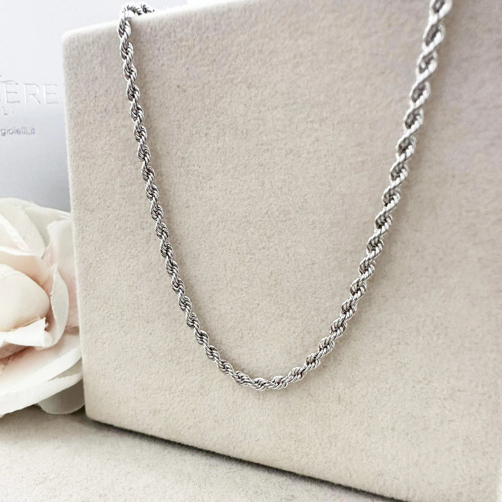 collana funetta corda argento 925