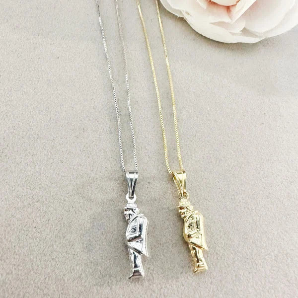 collana gobbo portafortuna argento