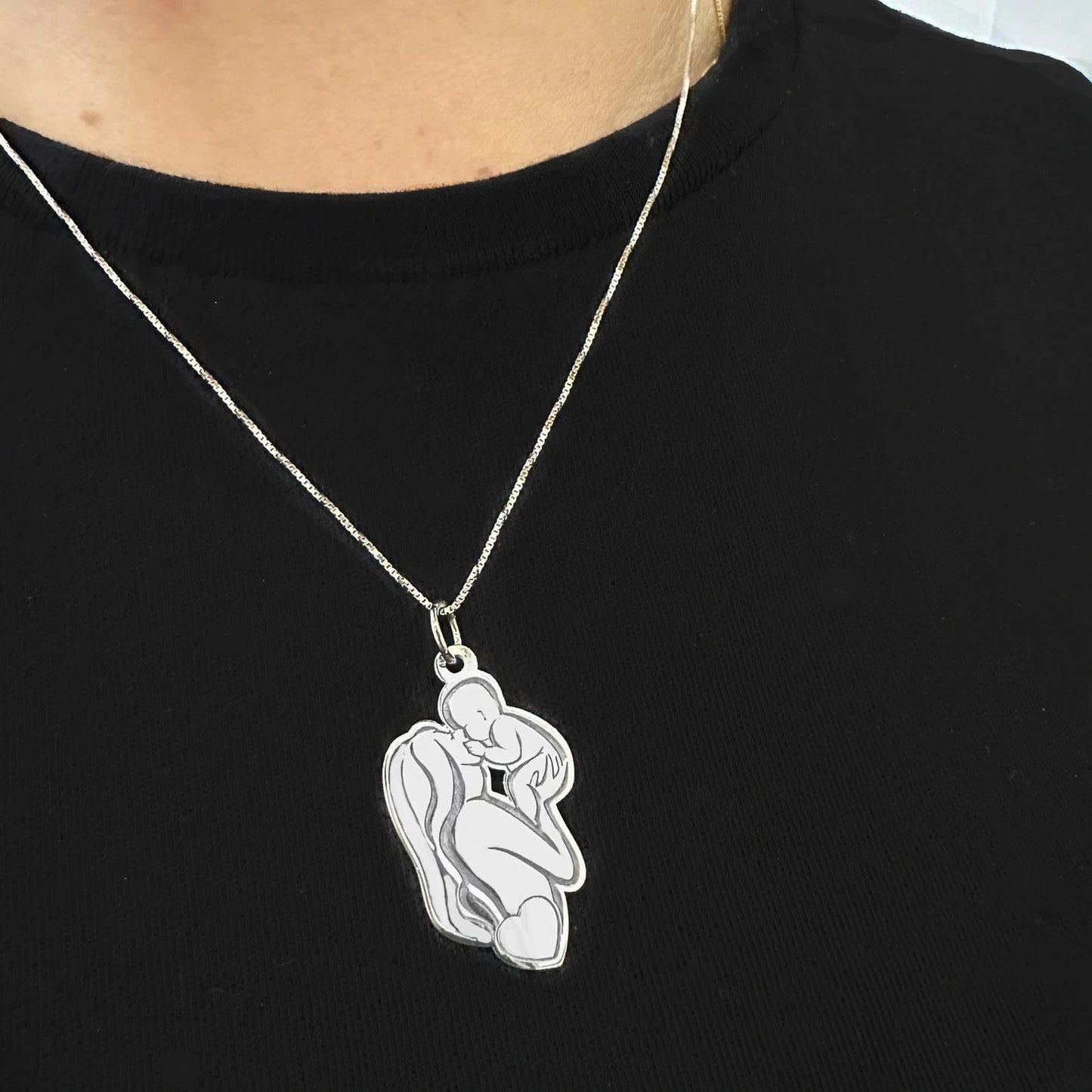 collana maternità mamma argento personalizzata