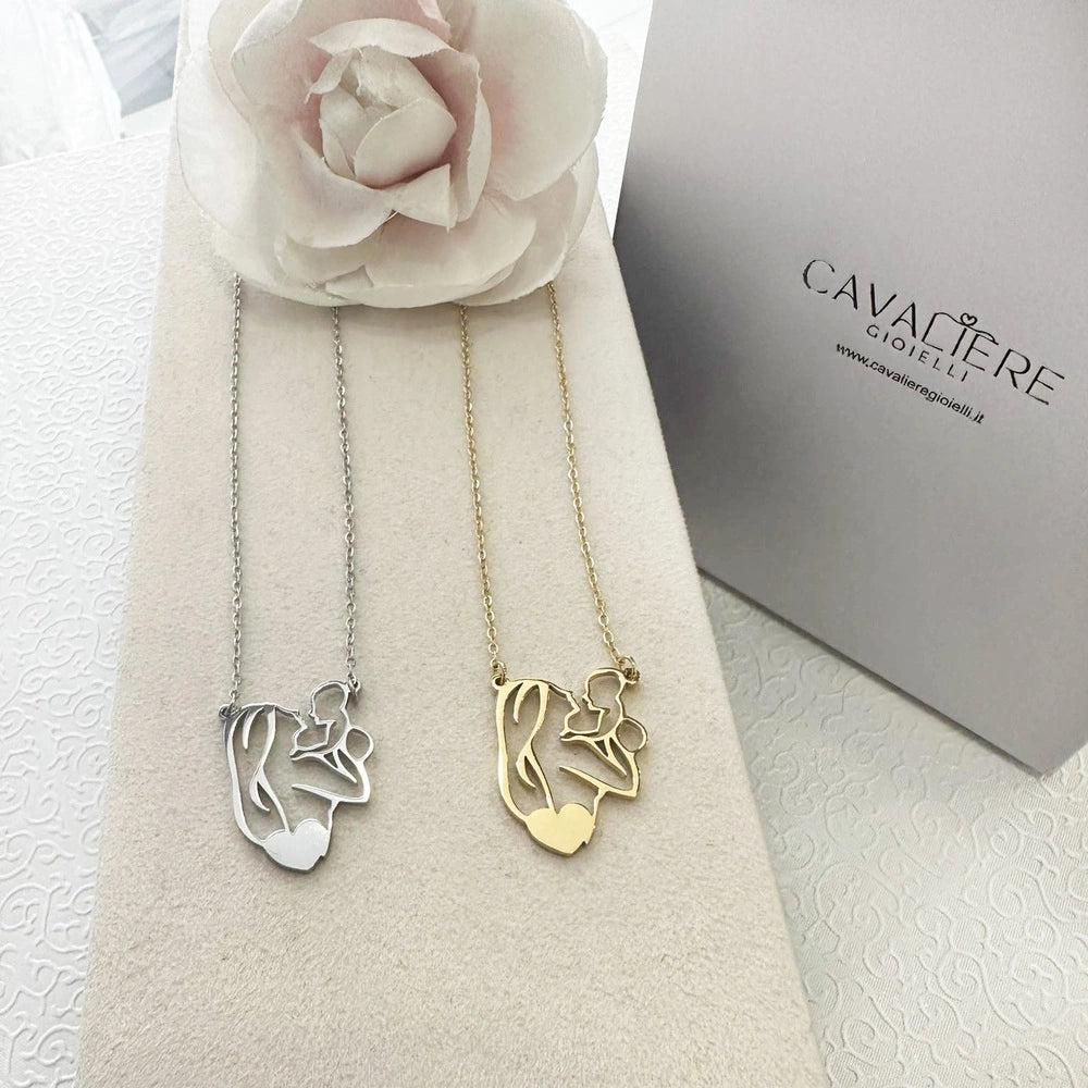 collana maternità mamma acciaio personalizzabile