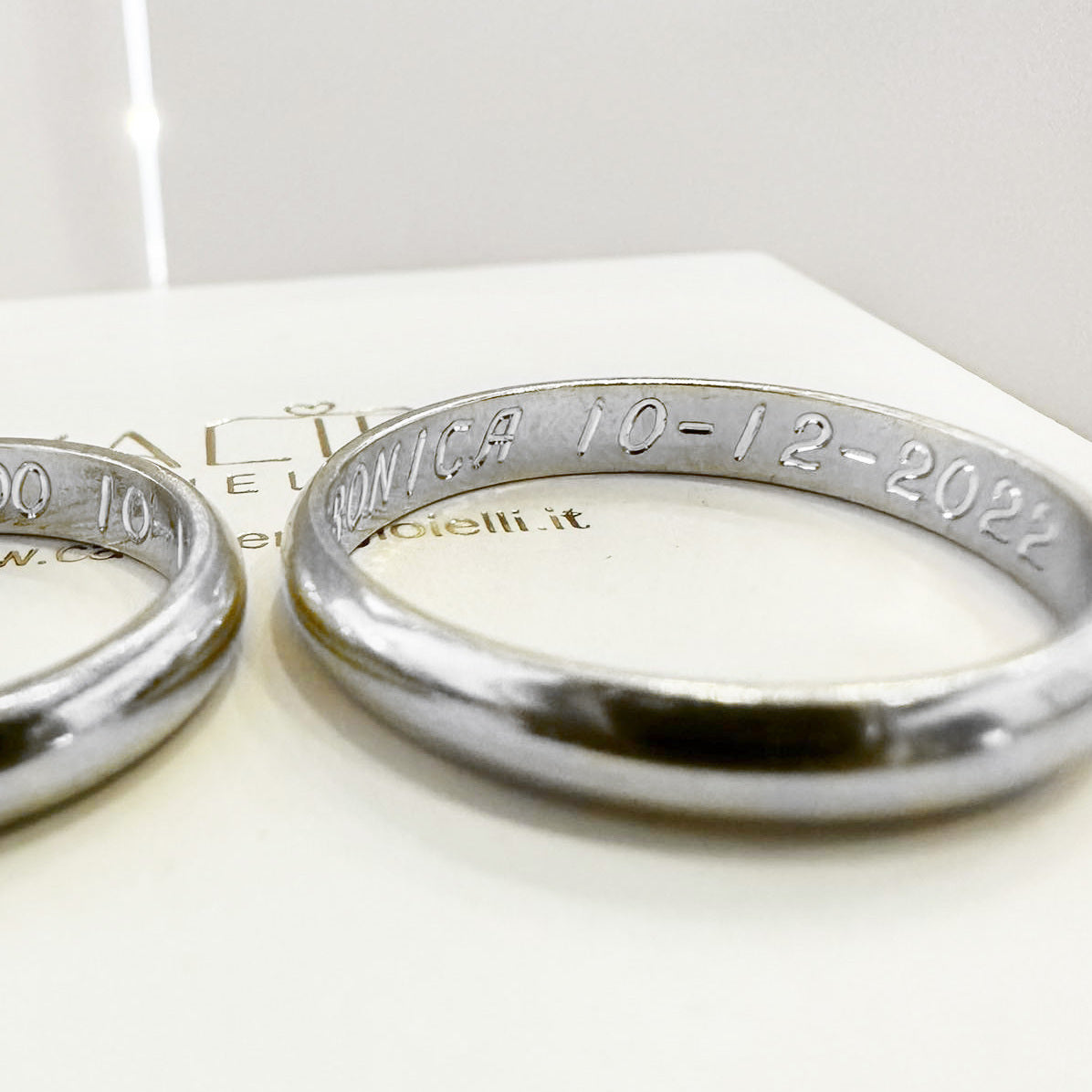 incisione interna fedine argento