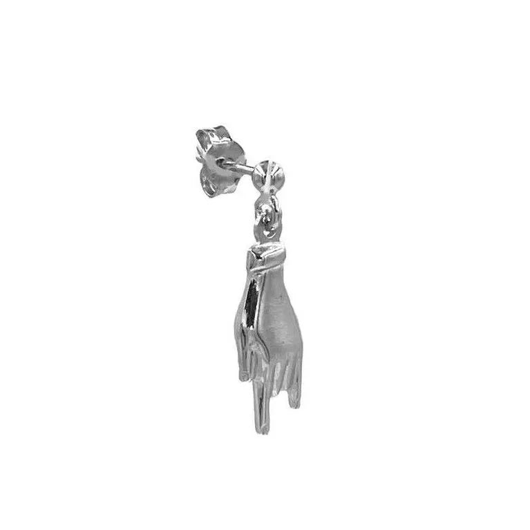 orecchino corna argento 925