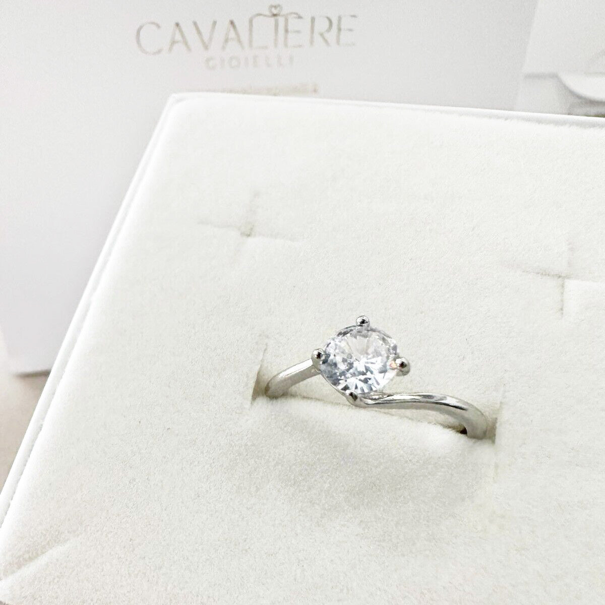 solitario in argento 925 regolabile