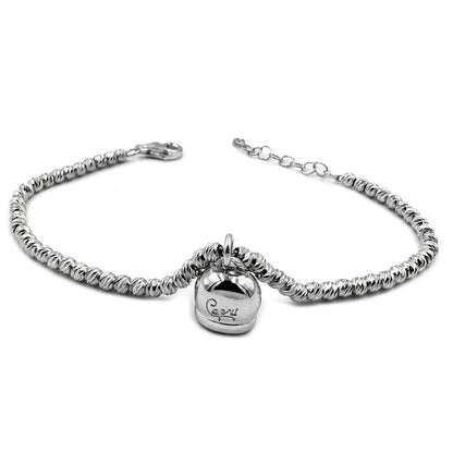 bracciale con campanella capri portafortuna in argento 