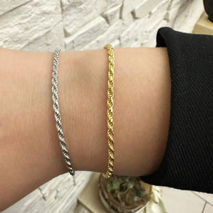 bracciale funetta corda argento 925 dorato