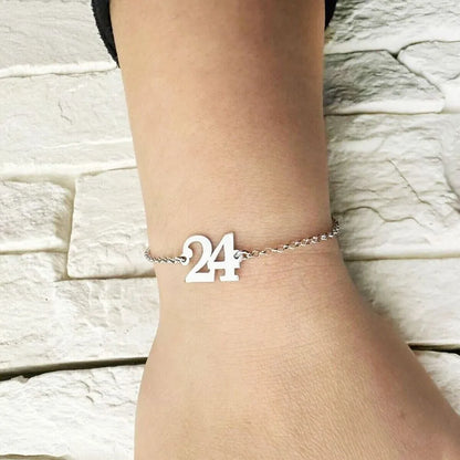 bracciale numero fortunato argento