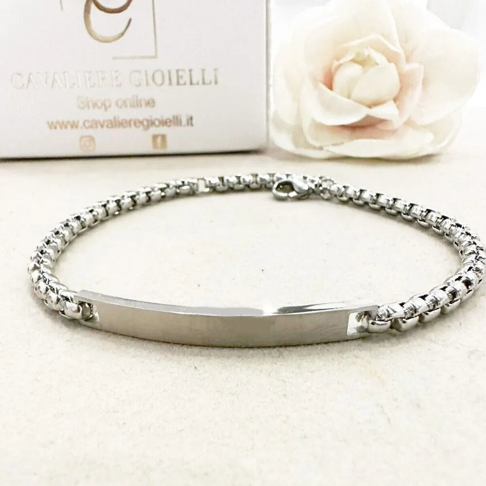 bracciale uomo personalizzato  acciaio