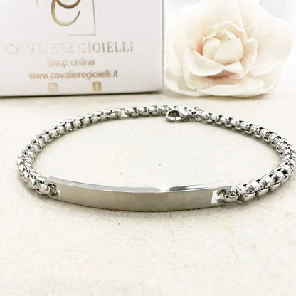 bracciale uomo personalizzato  acciaio