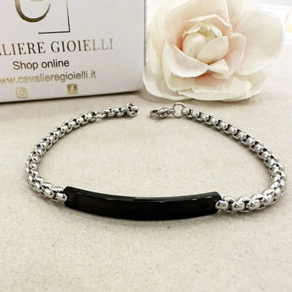 bracciale uomo personalizzato  acciaio