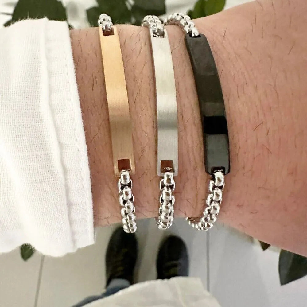 bracciale uomo personalizzato  acciaio