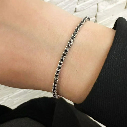 Cavaliere Gioielli Bracciale Tennis Argento 925 Pietre Bianche Luminose Donna Uomo 3 mm Varie lunghezze (16 Cavaliere Gioielli Bracciale Tennis Argento 925 Pietre Bianche Luminose Donna Uomo 3 mm Varie lunghezze (16