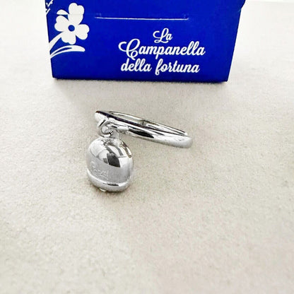 anello con campanella capri argento