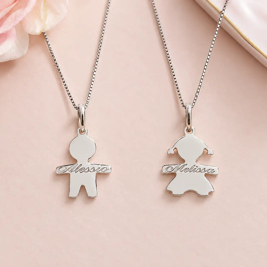 Collana Bimba Bimbo Bebè in Argento 925