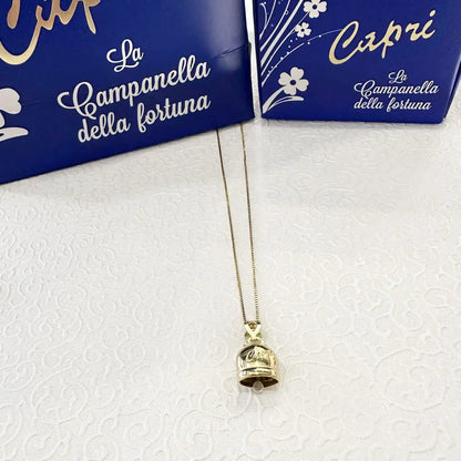 Collana Campanella Capri della fortuna in Argento 925 Dorato