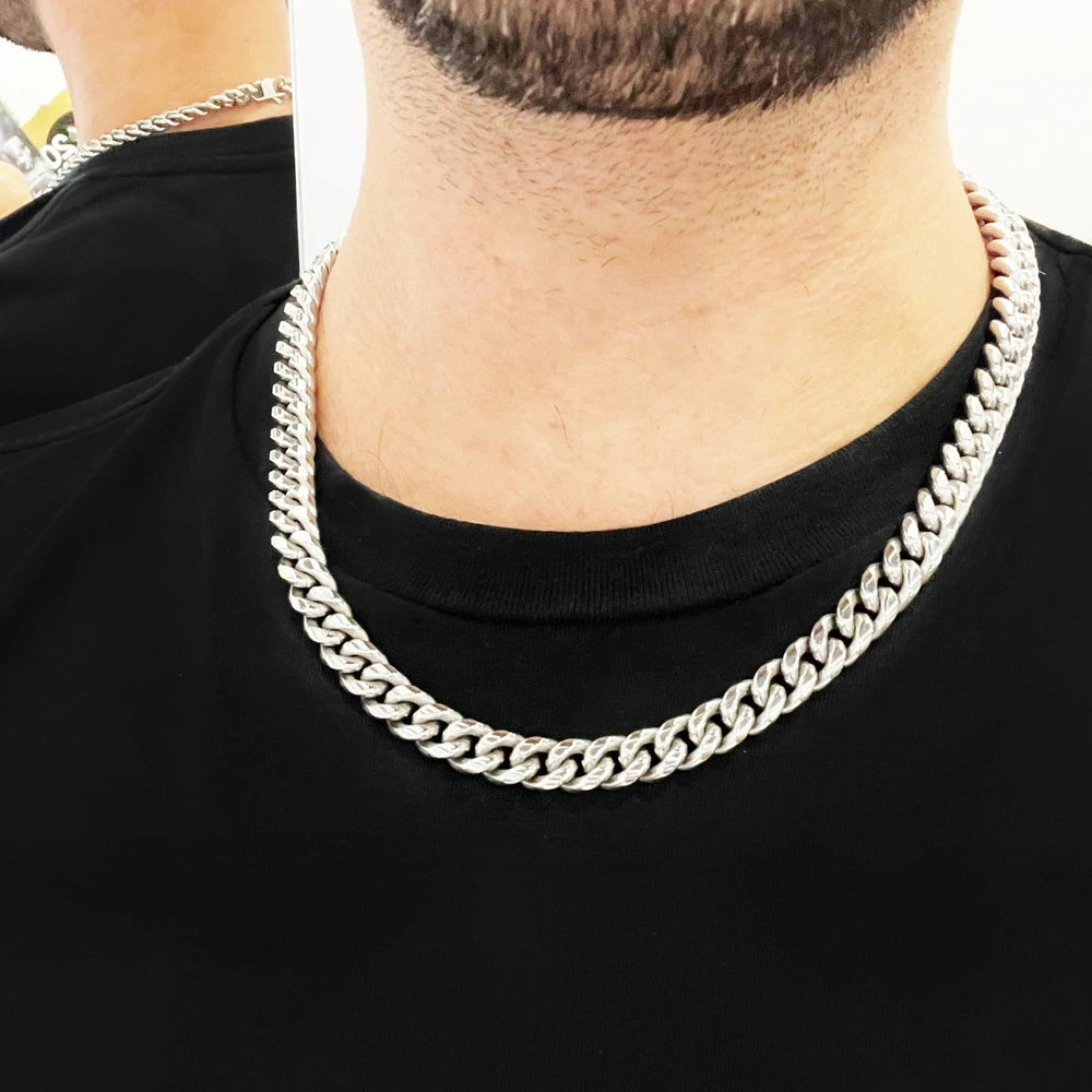 collana catena acciaio